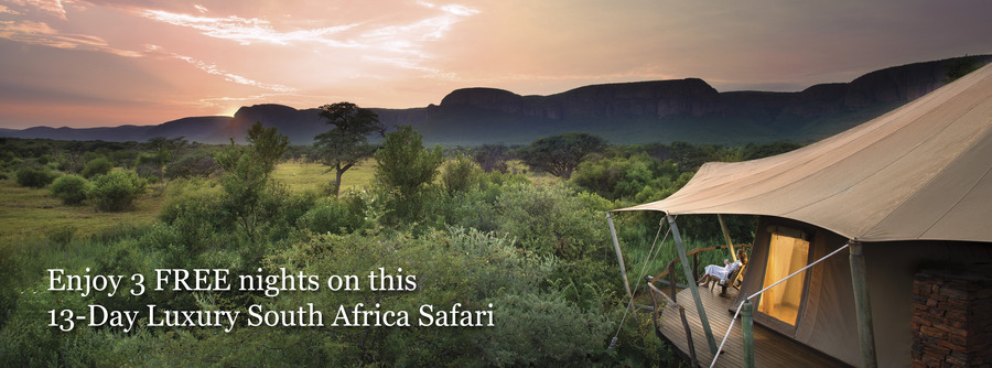 Marataba Safari Lodge scenic view of the Waterberg Mountains in South Africa
